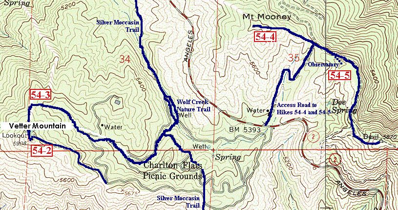 Large map of Charlton Flat Trails